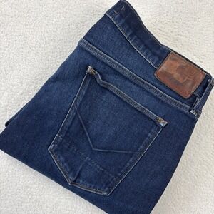 HUDSON 'Blake' Slim Straight Mens Jeans Size 38/32 Blue Stretch Denim Modern Fit